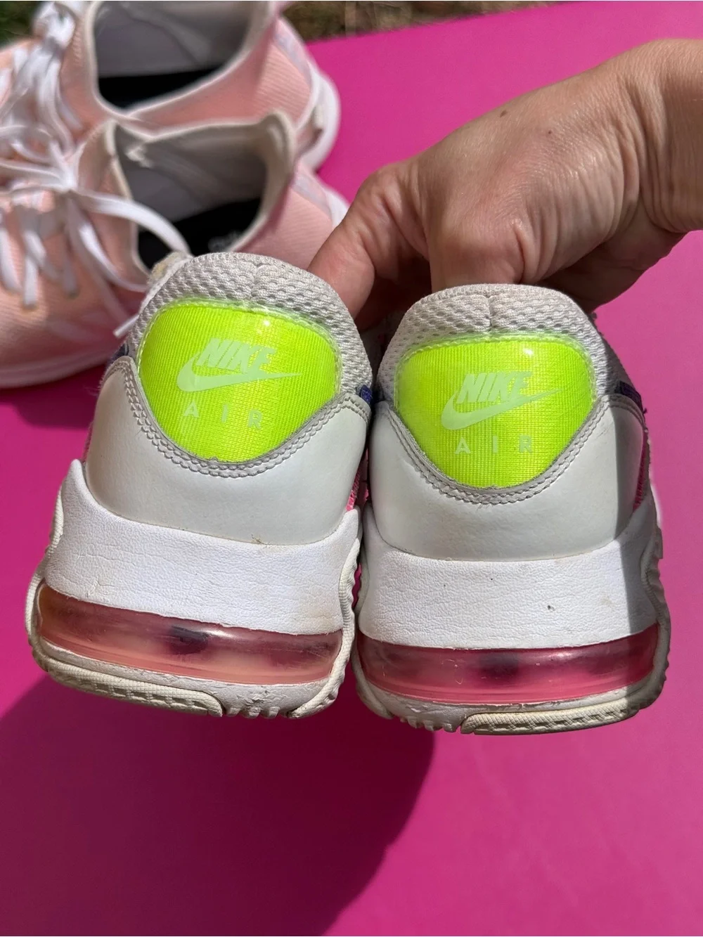 Nike Air Max Excee White, Adidas Cloudfoam Pure Pink Sneaker Bundle EU Size 40.5